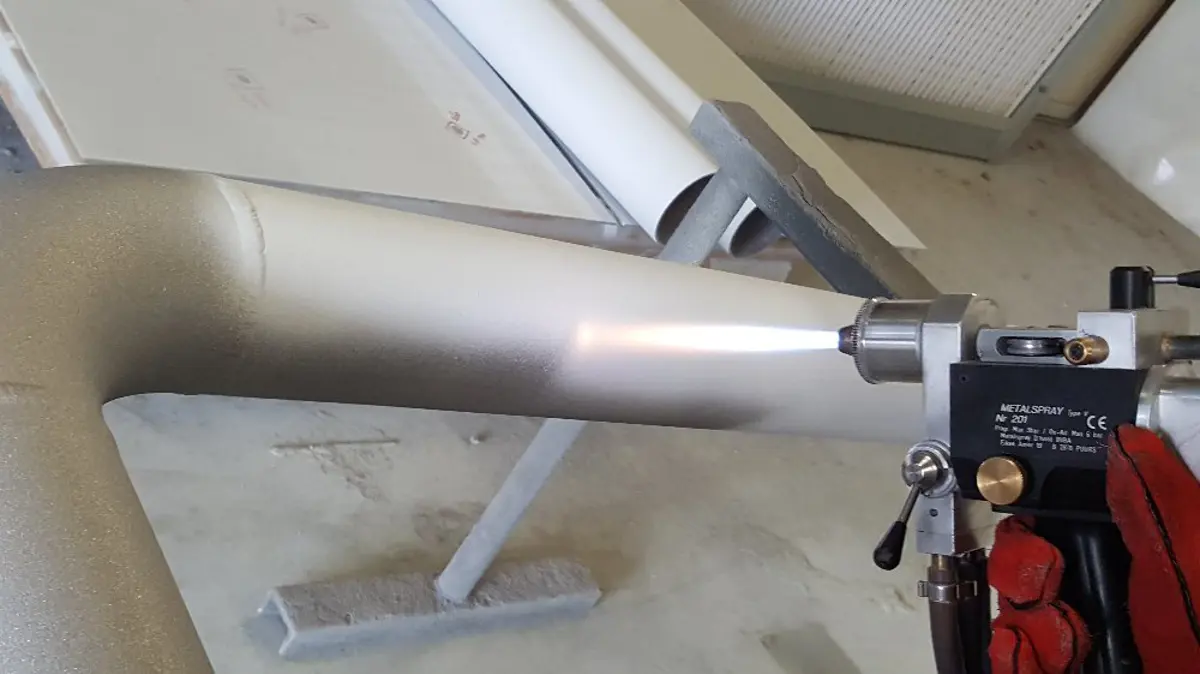 Thermal spray aluminum Metalspray op staalconstructies